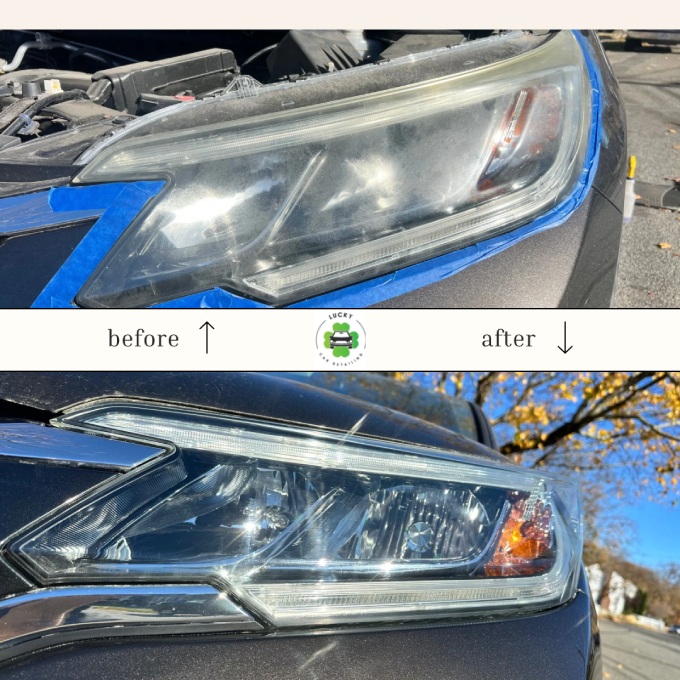 before after headlight restoration